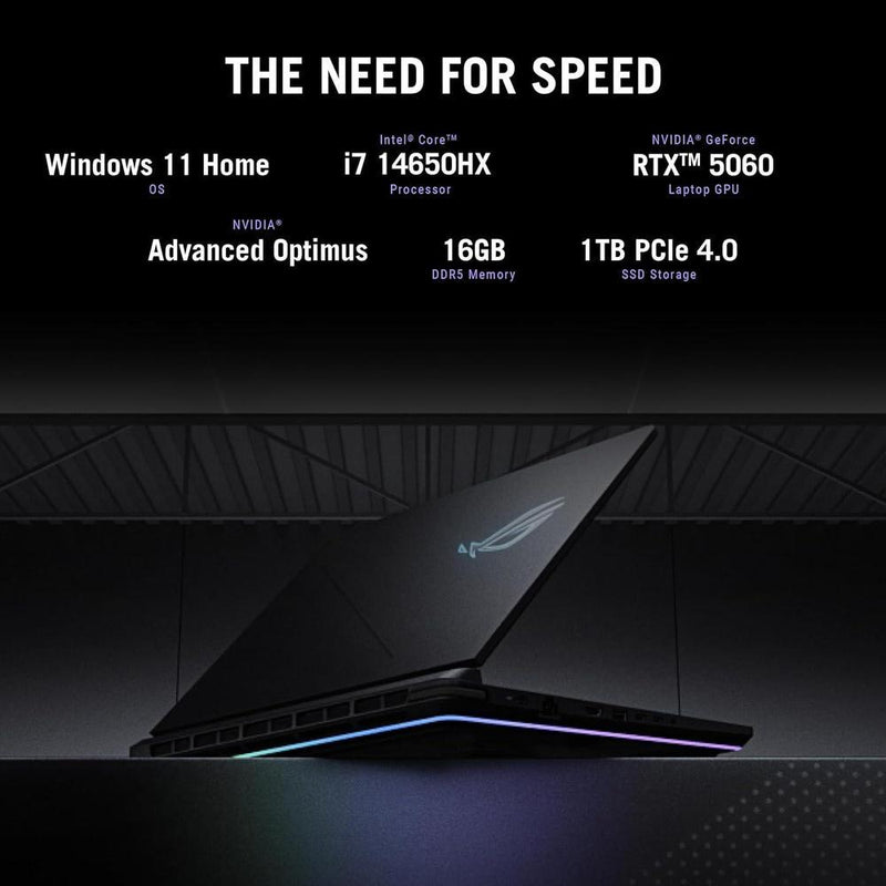Asus Rog Strix G16 Laptop Gamer 16" Fhd+ 165hz Core I7 16gb Ram 1tb SSD Rtx 5060 Wi-Fi 7 Win11