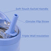 HydroJug Sport - Botella de agua de acero inoxidable con popote, aislamiento al vacío, a prueba de fugas, diseño ergonómico, reutilizable