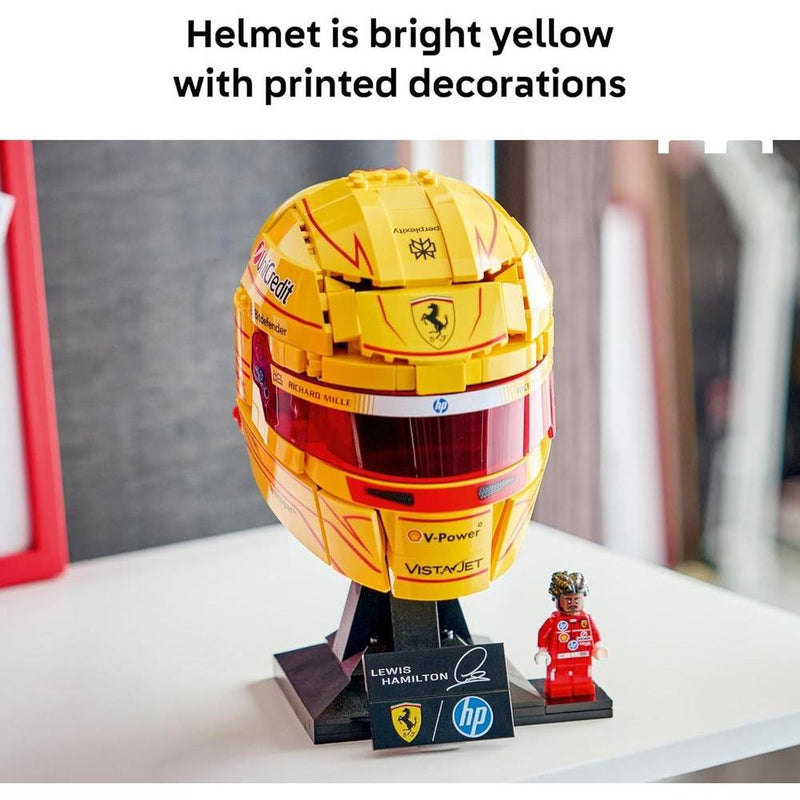 LEGO Ediciones Scuderia Ferrari Casco de Lewis Hamilton Juego de construcción para adolescentes y fanáticos de F1