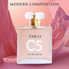 C5 Eau De Parfum para mujer, feminidad con aromas florales de jazmín y rosa de mayo, sin crueldad animal, regalo perfecto