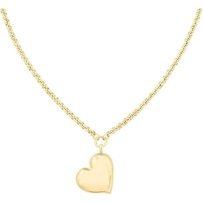 Collar colgante para mujer de acero inoxidable Calvin Klein con dije de corazón y cierre de pinza de langosta