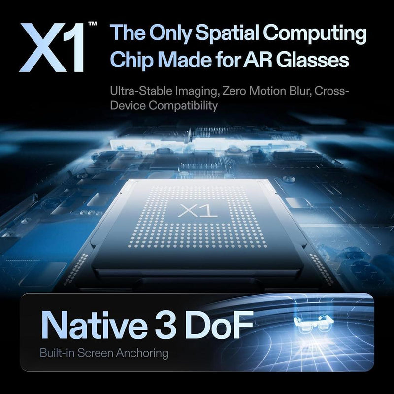 Gafas AR XREAL One Pro con chip X1, óptica X-Prism, sonido Bose, para iPhone, Steam Deck, ROG, Mac, PC y Android