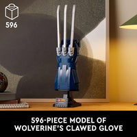 LEGO Marvel Wolverine Adamantium Claw con 596 piezas, inspirado en la serie de anime de 1997, ideal para fanáticos adultos