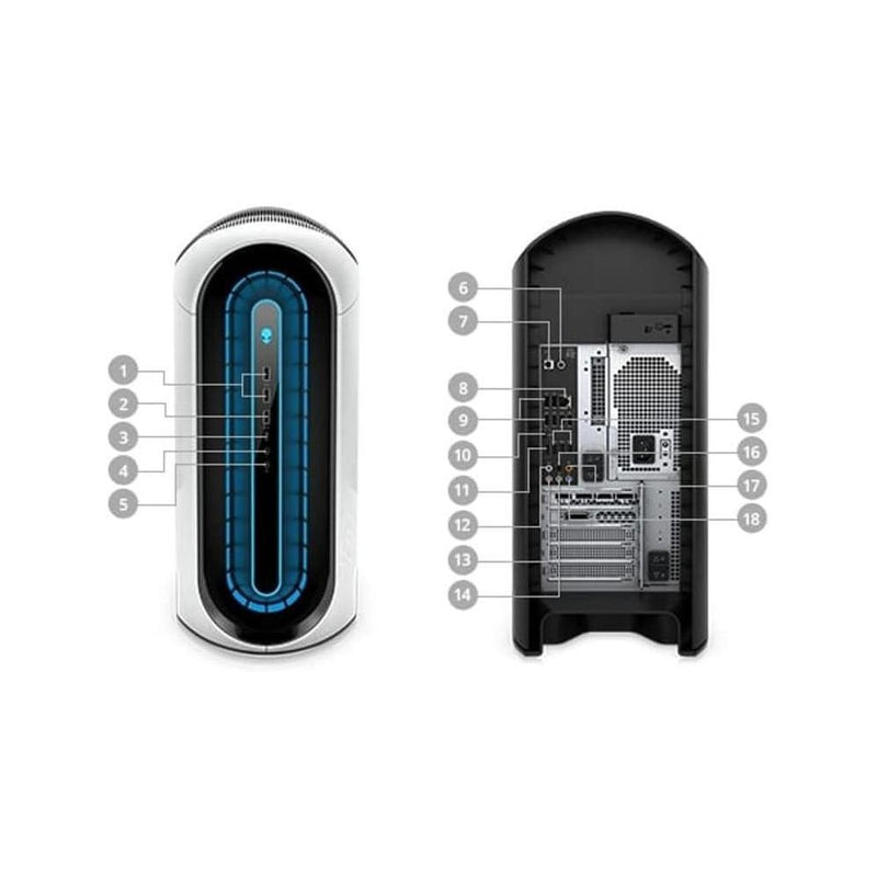 Dell Alienware Aurora R12 Desktop con Core i5, SSD 256GB, 8GB RAM y RTX 3080, renovada, ideal para videojuegos y tareas avanzadas
