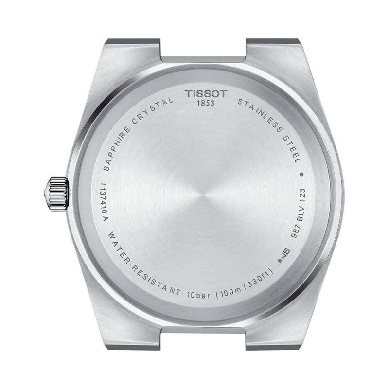 Reloj de vestir Tissot PRX para hombre con carcasa de acero inoxidable 316L, color gris, resistente al agua