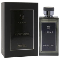 Merve Night Duke para hombre - Perfume elegante con flores y ámbar gris, notas marinas refrescantes