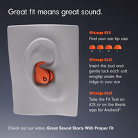 Beats PowerBeats Fit - Auriculares inalámbricos de entrenamiento con cancelación de ruido y ajuste seguro, resistente al sudor y agua