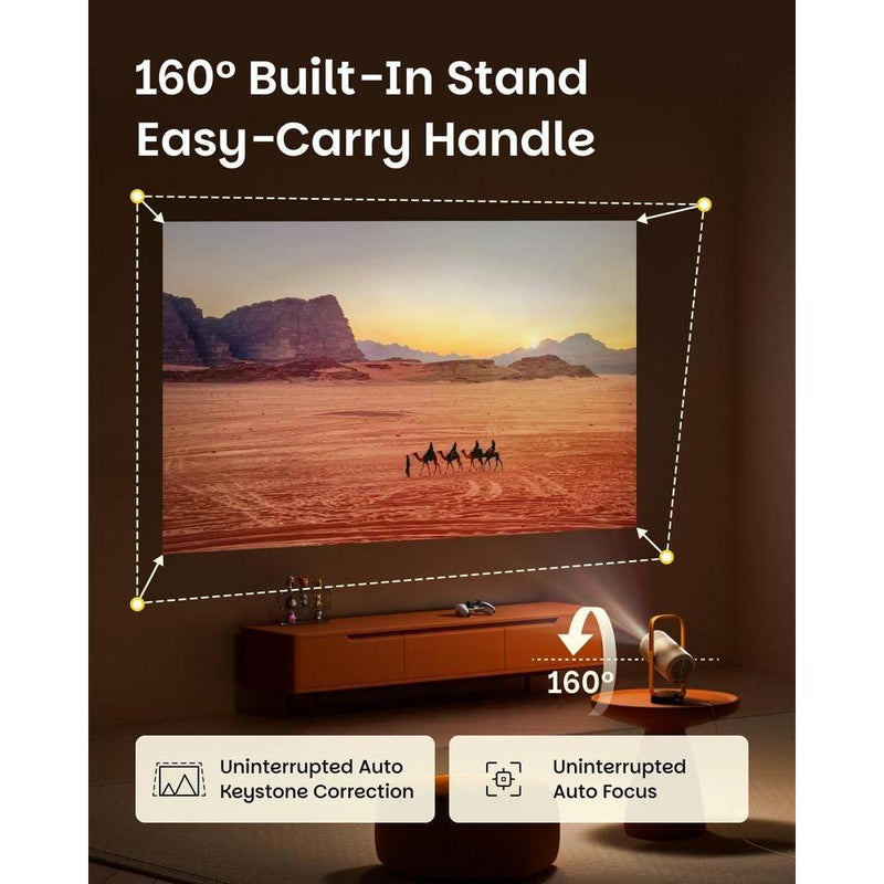 Proyector portátil inteligente XGIMI Vibe One 1080P con batería, Google TV con Netflix, sonido JBL, auto enfoque y corrección trapezoidal