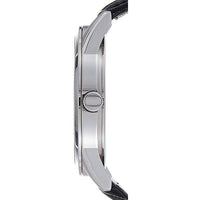 Citizen reloj de hombre, diseño casual, movimiento de cuarzo en acero inoxidable y cuero, color negro, modelo BI5000-01A