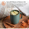 Ember Taza inteligente con control de temperatura, calentador de café controlado por aplicación y recargable con pantalla LED, verde salvia