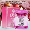 Verse Pink Crystal Intense de NovoGlow para mujer, fragancia floral y afrutada con notas de frambuesa, peonía, magnolia y loto