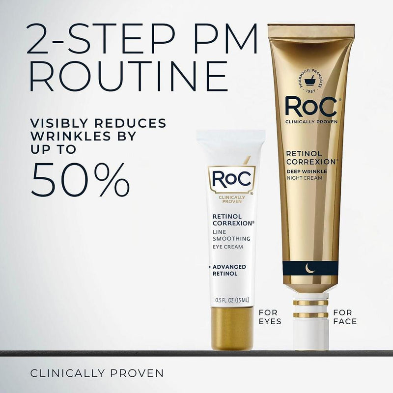 Conjunto Roc: Crema De Noche Y Ojos Con Retinol + 45ml
