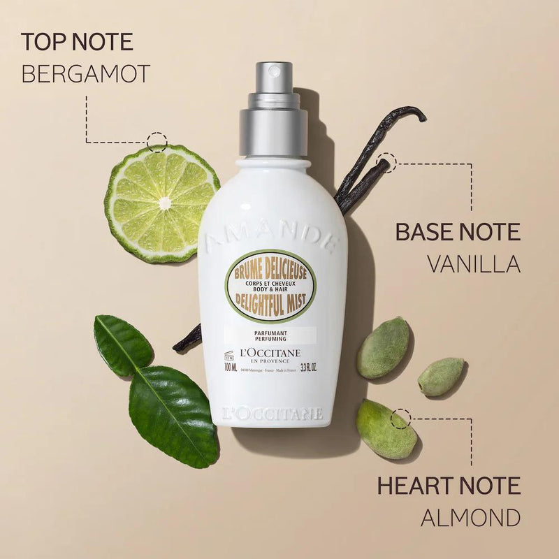 Almond Bruma Aromática para Cabello y Cuerpo