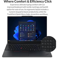 Lenovo Thinkpad 16" Ultraslim Laptop, Intel Core Ultra 7, 16GB RAM, 512GB SSD, Windows 11 Pro, Lector De Huellas, Negro