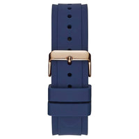 GUESS Reloj para hombre de cuarzo japonés con caja de acero inoxidable y correa de silicona resistente al agua 100 metros