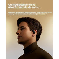 Shokz Openfit 2: Auriculares Abiertos Bluetooth Con Micrófono Y Gancho Para La Oreja, 48h Reproducción, Negros