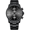 Reloj cronógrafo para hombre GOLDEN HOUR, acero inoxidable, resistente al agua, movimiento de cuarzo y fecha automática