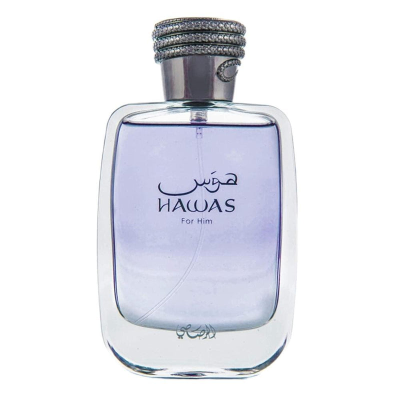 RASASI Hawas Ice para Hombre Eau de Parfum, Fragancia Árabe Premium de Manzana Congelada, Bergamota, y Limón