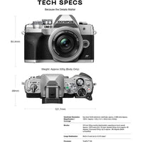 OM System Olympus E-M10 Mark IV Plata Cámara 20MP Estabilización De Imagen 4K Wi-Fi