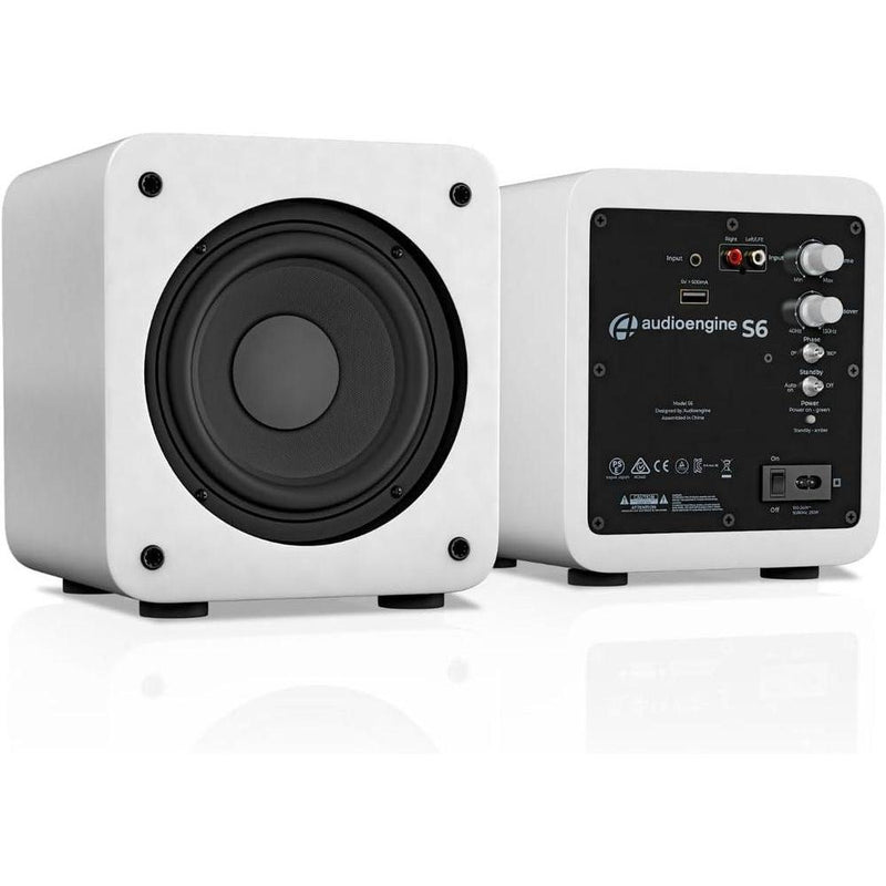Subwoofer Audioengine S6 para escritorio, bajos potentes ideal para apartamentos, oficinas y juegos