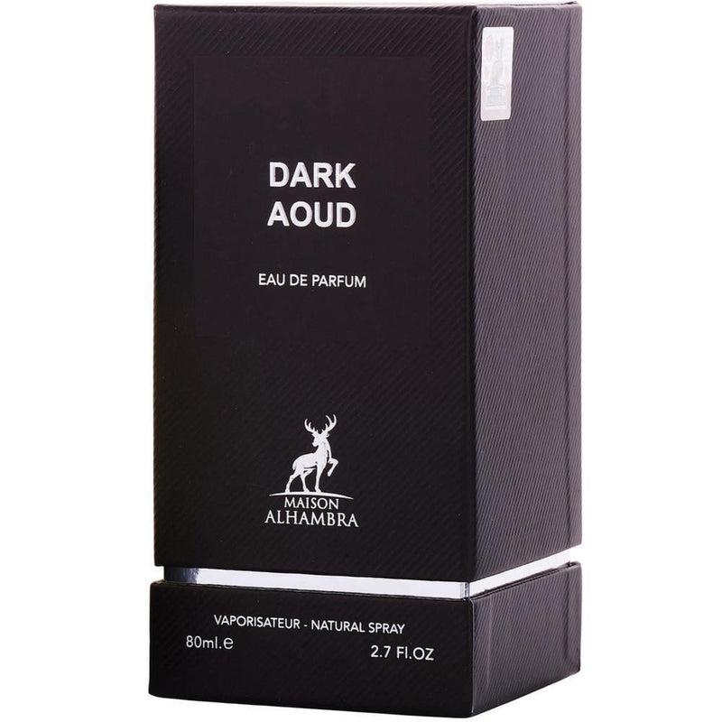 Maison Alhambra Dark Aoud - Eau de Parfum unisex: fragancia especiada y amaderada, 80 ml, larga duración