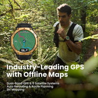 Reloj inteligente Amazfit T-Rex 3 Pro con pantalla AMOLED de zafiro, bisel de titanio y GPS de doble banda