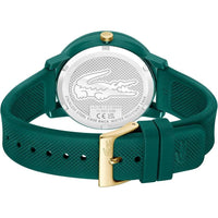 Lacoste 12.12 Reloj multifunción de cuarzo para mujer con diseño contemporáneo, esfera curvada de aluminio y correa de silicona