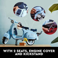 LEGO Icons Vespa 125 Kit de Construcción - Modelo Scooter Italiano Vintage - Incluye Soporte para Fácil Exhibición