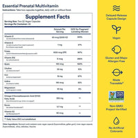 Multivitamínico Prenatal Ritual para Mujeres, con Folato, Colina y Omega-3 DHA para Soporte Fetal y Maternal, Sin OGM, Vegano