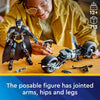 Figura de acción LEGO DC Batman con Bat-Pod para construcción creativa y aventuras épicas para niños mayores de 12 años