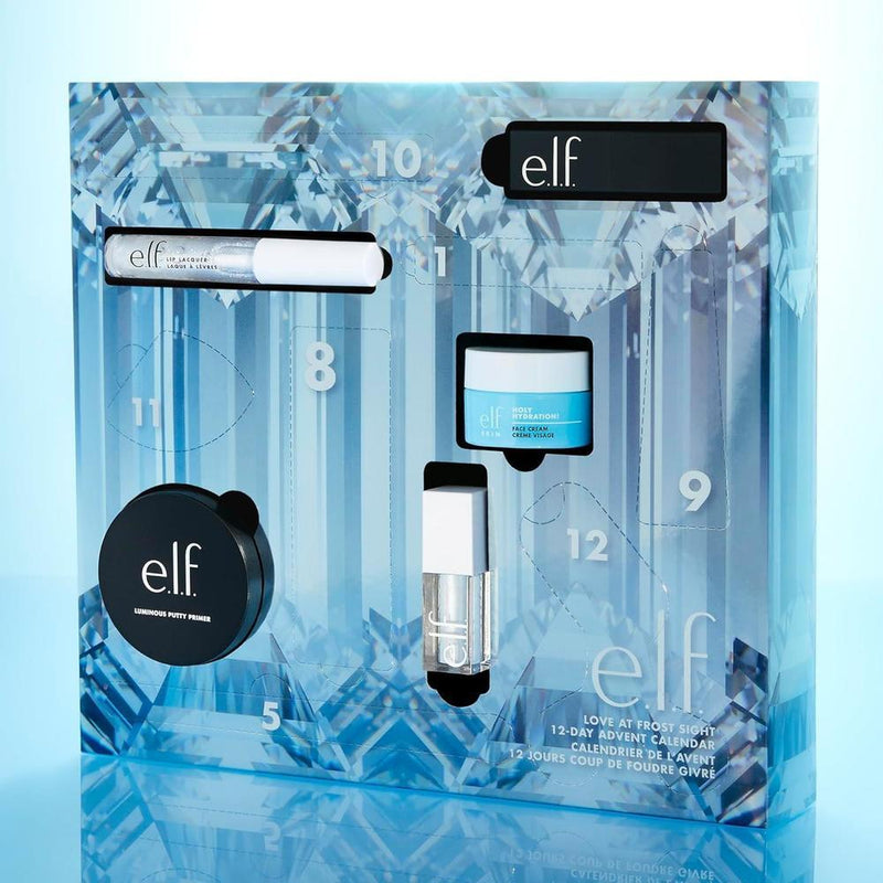 e.l.f. Love at Frost Sight Calendario de Adviento de 12 días 2025 con productos de maquillaje y cuidado de la piel veganos