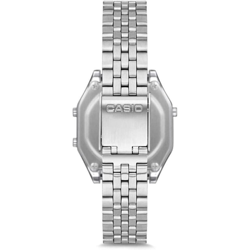 Reloj Digital Retro Casio para Dama en Color Plateado, Modelo LA-680WA-1DF