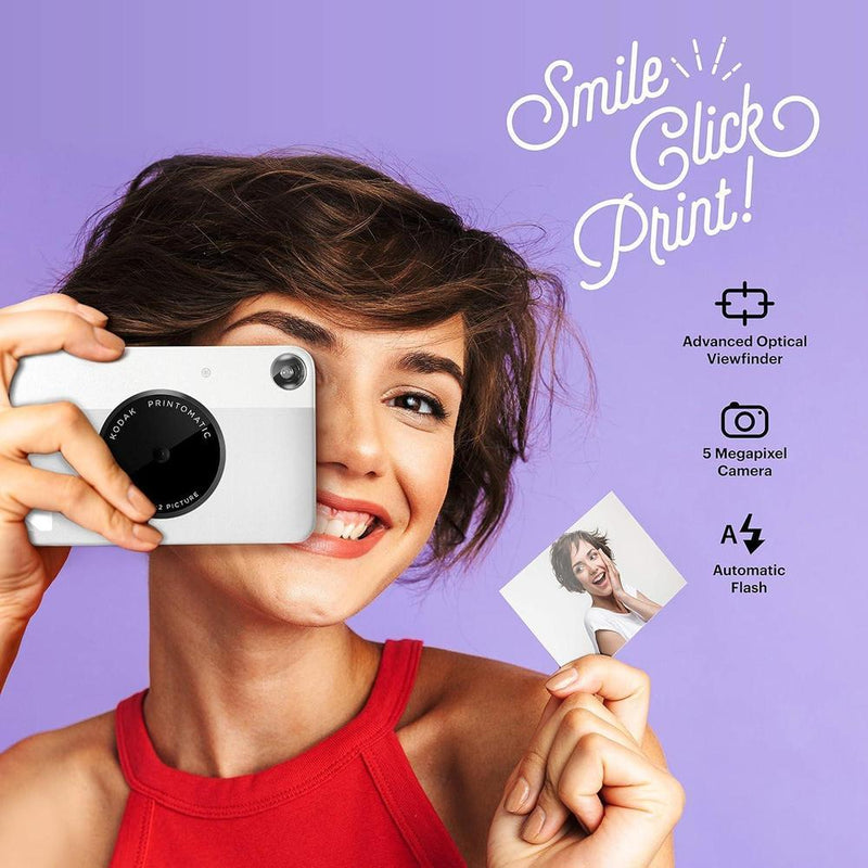 KODAK Printomatic Cámara digital con impresión instantánea a color en papel fotográfico ZINK con respaldo adhesivo