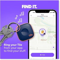 Tile Mate - Rastreador Bluetooth Life360 para llaves, objetos y teléfono, compatible con iOS y Android, color negro/blanco