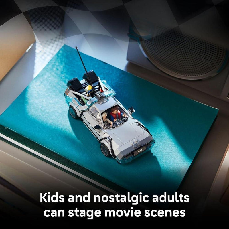 LEGO Speed Champions Time Machine de Regreso al Futuro, juguete de construcción con 2 modos de construcción y minifiguras