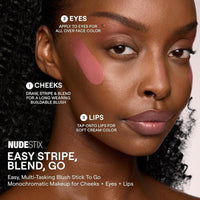 Rubor En Barra Nudestix Nudies 3 En 1 Para Mejillas, Ojos Y Labios Naughty N' Spice