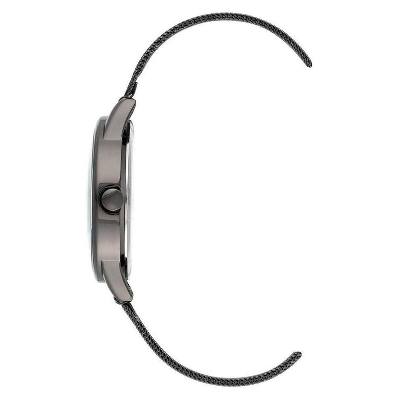 Reloj de pulsera para mujer Nine West con diseño floral, manecillas doradas, pulsera plateada, cristal resistente