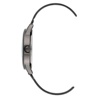 Reloj de pulsera para mujer Nine West con diseño floral, manecillas doradas, pulsera plateada, cristal resistente