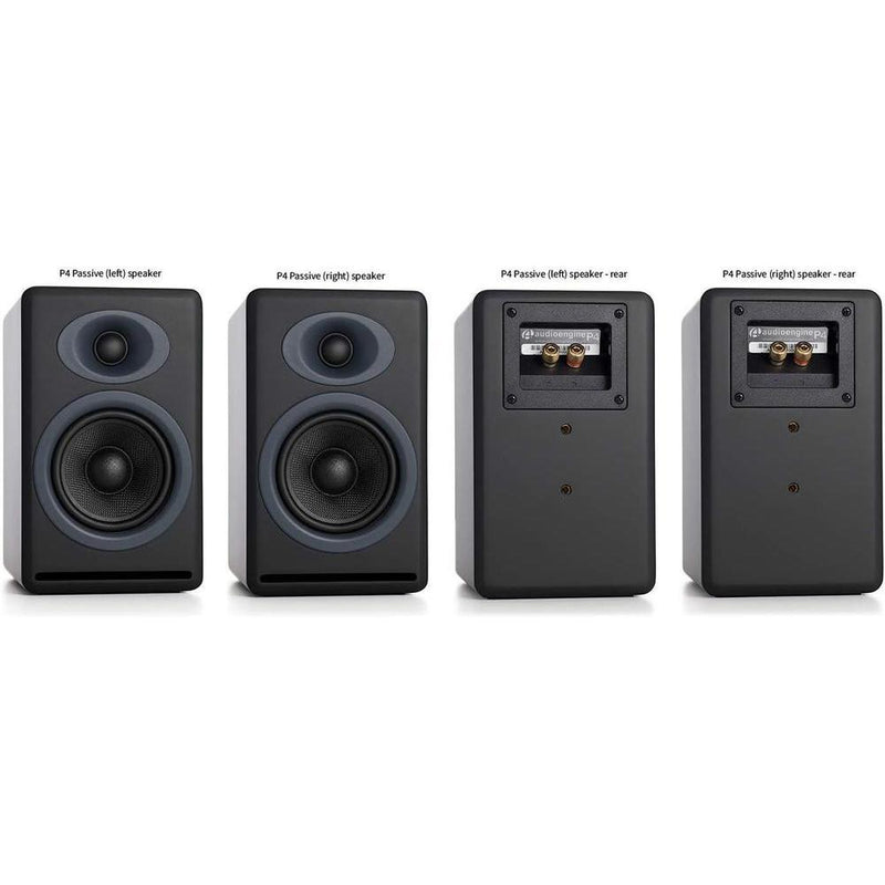 Audioengine P4 Altavoces pasivos de estantería de 2 vías en color blanco para sonido estéreo de alto rendimiento