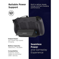 Banco De Energía Portátil Lenovo Legion Go 65W Con Cable USB-C, Fijación Magnética, Soporte Y Protección De Sobrecarga