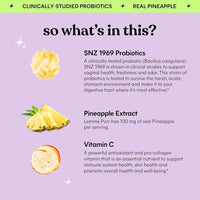 Gomas probióticas Lemme para mujeres con pH equilibrado, salud inmunológica y sabor a piña