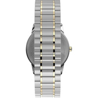 Timex Easy Reader con caja de dos tonos, banda de expansión multicolor, esfera blanca, y resistente al agua