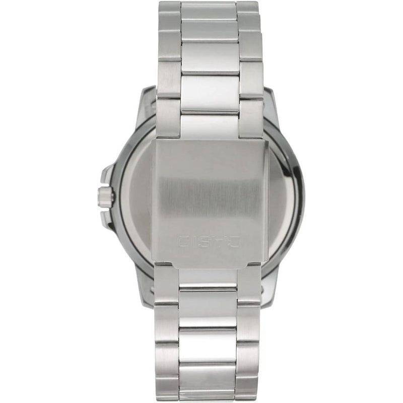 Casio reloj de acero inoxidable estilo buceador para hombre, resistente al agua, con correa de resina y movimiento de cuarzo