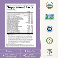 Garden of Life Organics Vitamina prenatal con ácido fólico, hierro, vitamina C, B6, B12, D3 orgánico y vegano