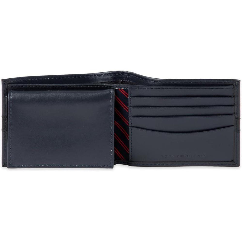 Billetera Tommy Hilfiger para hombre diseño clásico de cuero auténtico