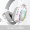 Redragon H510 Zeus-X RGB Auriculares gaming Blanco con sonido 7.1, controladores de audio en almohadillas de espuma viscoelástica