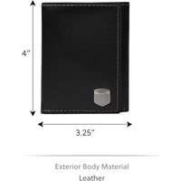 Billetera Trifold de cuero Fossil para hombre con múltiples compartimentos para tarjetas, billetes e identificación