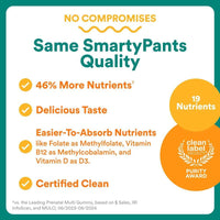 SmartyPants Gomitas prenatales multivitamínicas con Omega 3 DHA/EPA, biotina, vitaminas D3, B12, A, K y zinc