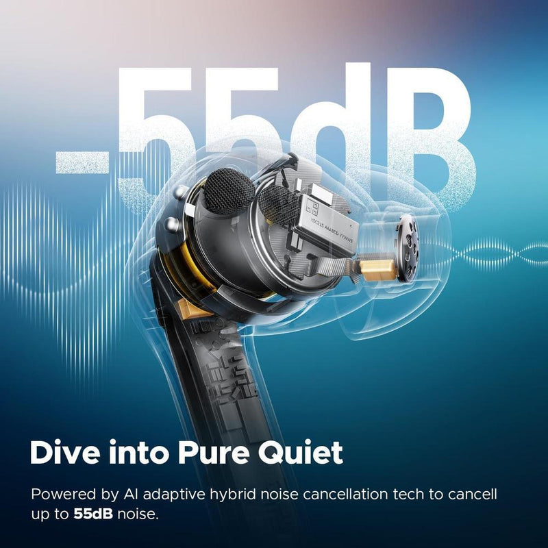 Soundpeats Air5 Pro Auriculares Inalámbricos Con Cancelación De Ruido, Sonido Snapdragon, 6 Micrófonos AI