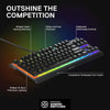 SteelSeries Apex 3 TKL RGB, teclado para juegos; compacto, iluminación RGB, resistente al agua y polvo, silencioso